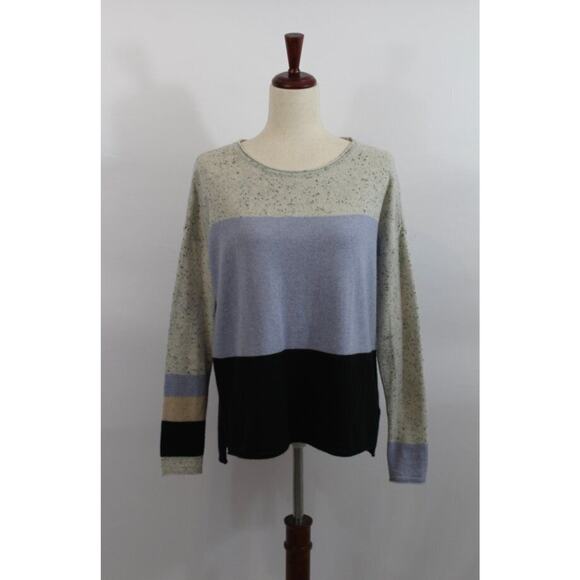 LISA TODD Sz S Small 100% Cashmere Rock Star Colorblock Pullover Sweater - Picture 10 of 12